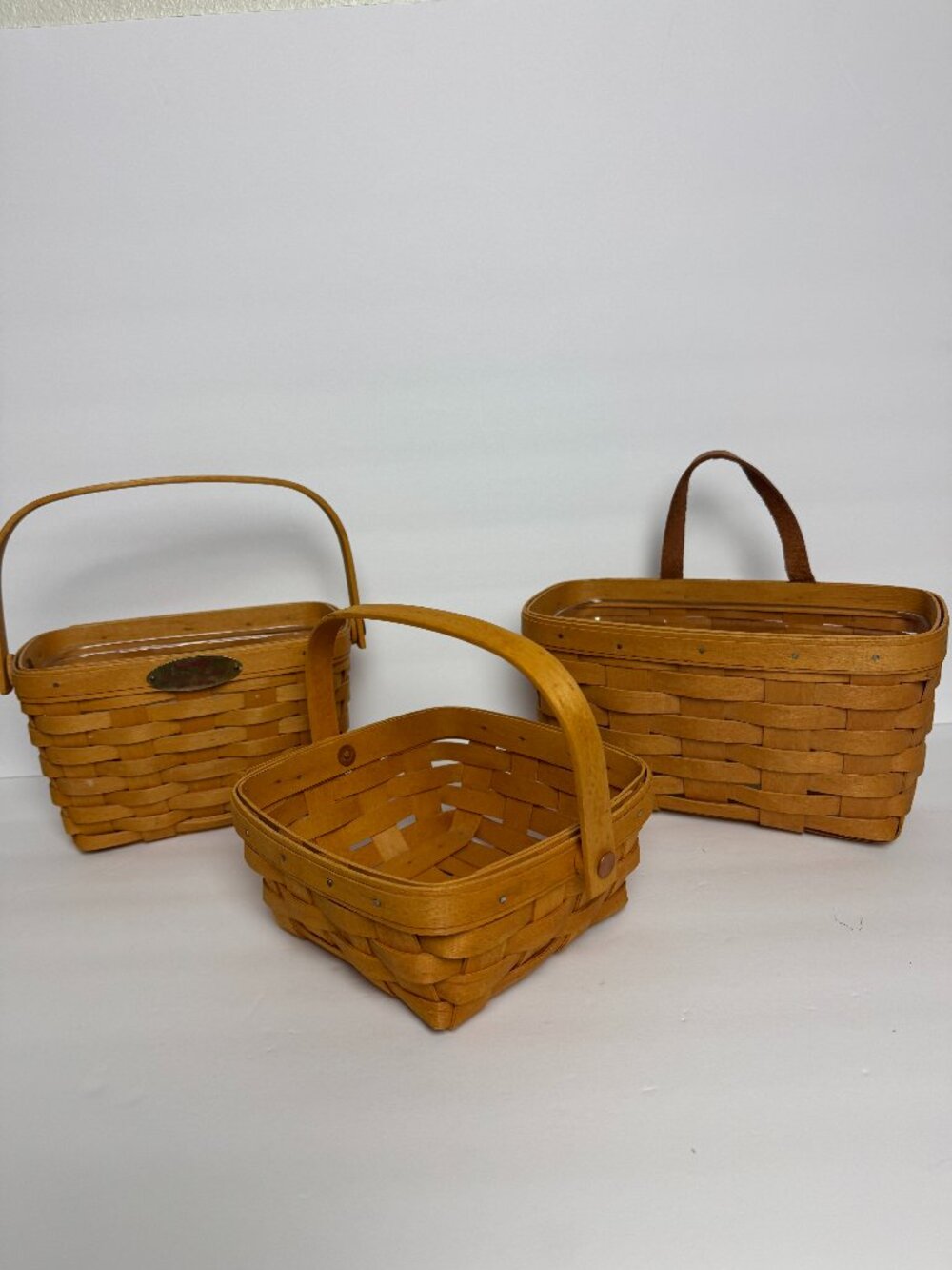 Longaberger Handmade Wooden Basket Set of 3